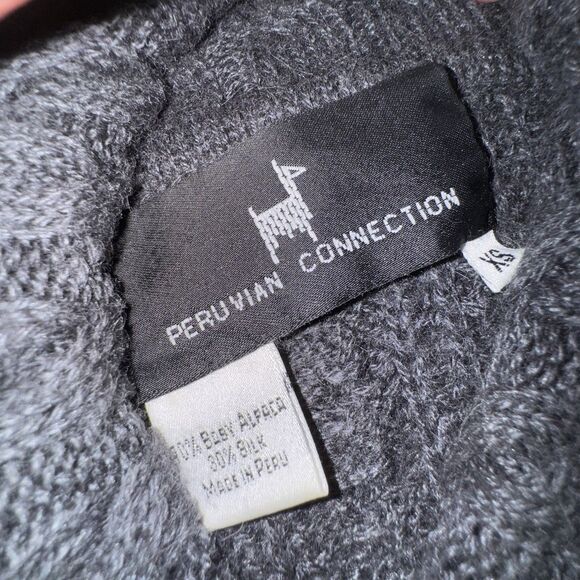 Peruvian Connection Baby Alpaca Silk Cable Knit Sweater Dress Sz XS Maxi - Picture 4 of 9